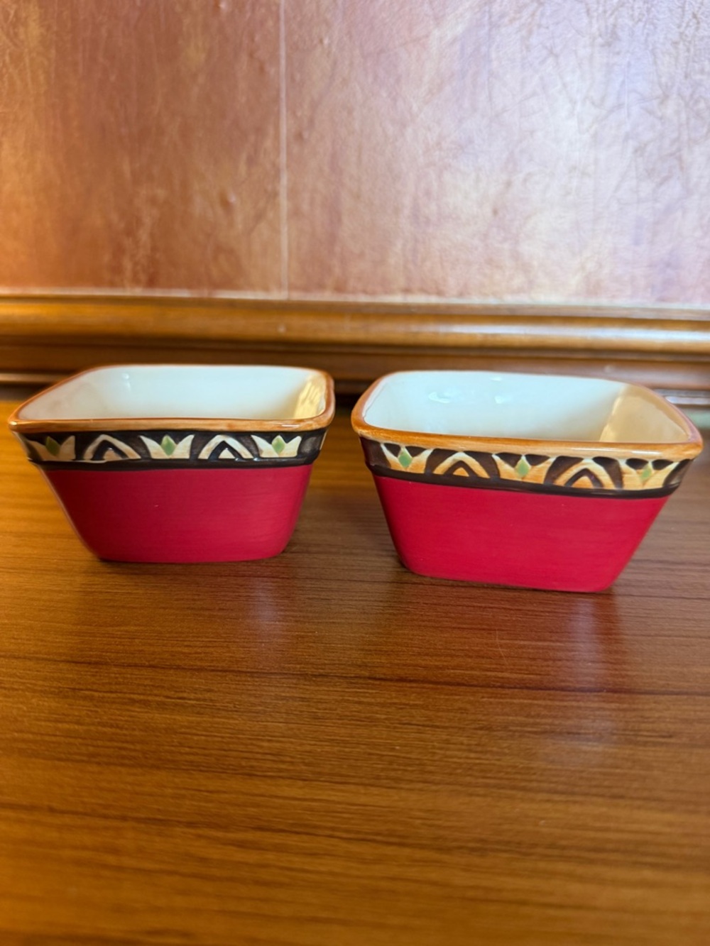 Set of 2 Fitz and Floyd Global Market Ramekin Dish 2" T 3.75"